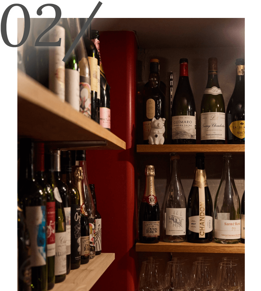 豊富なワインセレクション